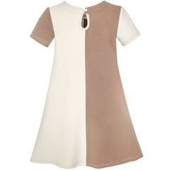 Girls Dress Lotus Leaf Sleeve Cherry Embroidery Everyday Size 3-12 Years