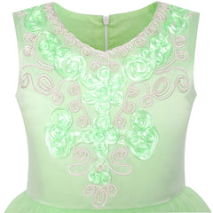 Flower Girls Dress Dancing Ball Gown Princess Party Size 6-14 Years