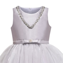 Girls Dress Elegant Design Princess Wedding Bow Tie Flower Size 4-14 Years