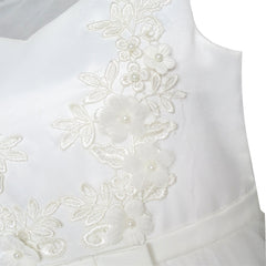 Flower Girls Dress Lace Hem Wedding First Communion Size 6-14 Years