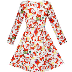 Girls Dress Forest Fox Long Sleeve Size 3-12 Years