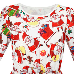 Girls Dress Forest Fox Long Sleeve Size 3-12 Years