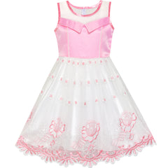 Flower Girls Dress Tiered Skirt Bridesmaid Wedding Size 4-12 Years