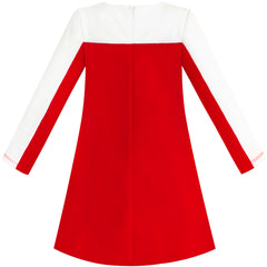 Girls Dress Long Sleeve Daisy Flower Striped Casual Cotton Size 3-12 Years