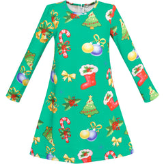 Girls Dress Forest Fox Long Sleeve Size 3-12 Years