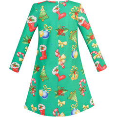 Girls Dress Forest Fox Long Sleeve Size 3-12 Years