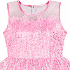 Flower Girls Dress Tiered Skirt Bridesmaid Wedding Size 4-12 Years