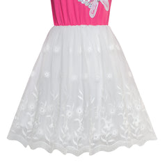 Girls Dress Long Sleeve Lace 2-in-1 Princess Tutu Size 4-12 Years