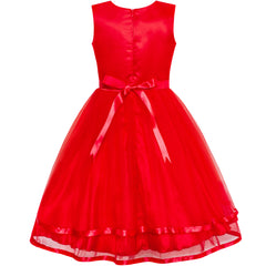 Flower Girls Dress Belted Wedding Party Bridesmaid Size 4-14 Years