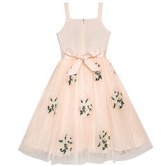 Flower Girl Dress Bow Tie Pageant Wedding Size 3-12 Years