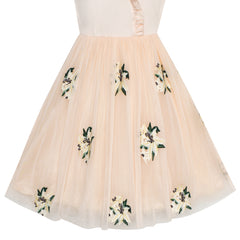 Flower Girl Dress Bow Tie Pageant Wedding Size 3-12 Years