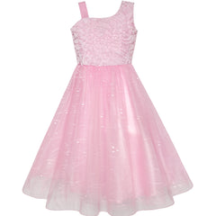 Flower Girl Dress Sequin Bridesmaid Wedding Party Size 5-14 Years