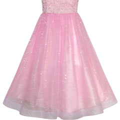 Flower Girl Dress Sequin Bridesmaid Wedding Party Size 5-14 Years