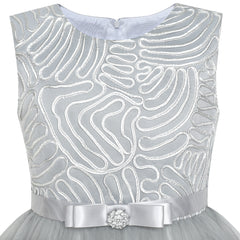 Flower Girls Dress Belted Wedding Party Bridesmaid Size 4-14 Years