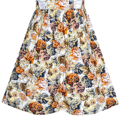 Girls Dress Flower Summer Beach Dress Size 2-12 Years