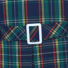 Girls Dress Khaki Button Back School Pleated Hem Size 6-14 Years