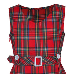 Girls Dress Khaki Button Back School Pleated Hem Size 6-14 Years