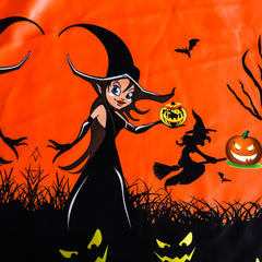 Girls Dress Halloween Witch Bat Pumpkin Costume Halter Dress Size 7-14 Years