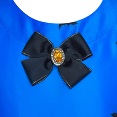 Girls Dress Halloween Witch Bat Pumpkin Costume Halter Dress Size 7-14 Years