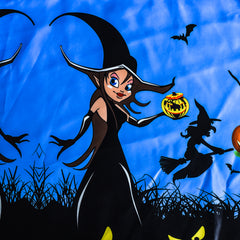 Girls Dress Halloween Witch Bat Pumpkin Costume Halter Dress Size 7-14 Years