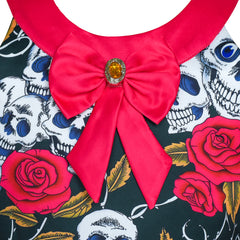 Girls Dress Halloween Witch Bat Pumpkin Costume Halter Dress Size 7-14 Years