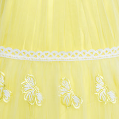 Girls Dress Butterfly Embroidered Halter Dress Party Size 5-12 Years