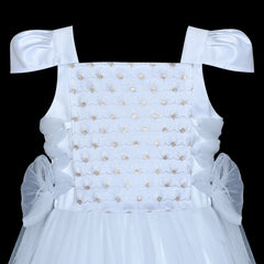Flower Girls Dress Peach Ruffle Butterfly Wedding Bridesmaid Size 6-14 Years