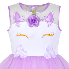 Flower Girls Dress Lace Belted Wedding Party Size 4-14 Years