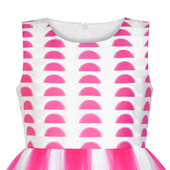 Girls Dress Pleated Tulle Princess Party Wedding Pageant Size 7-14 Years