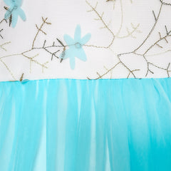 Girls Dress Sequin Backless Floral Hollow Back Lace Wedding Size 3-14 Years