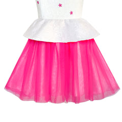 Girls Dress Lace Stripe Collar Party Size 4-14 Years