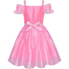 Princess Aurora Costume Briar Rose Accessories Crown Magic Wand Size 4-12 Years