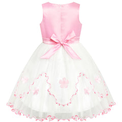 Flower Girls Dress Tiered Skirt Bridesmaid Wedding Size 4-12 Years