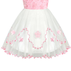 Flower Girls Dress Tiered Skirt Bridesmaid Wedding Size 4-12 Years