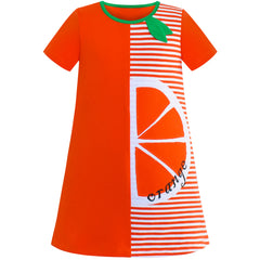 Girls Casual Dress Cotton Short Sleeve Swan Embroidered Size 2-8 Years