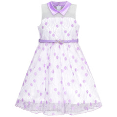 3 Layers Girls Dress flower Wave Pageant Bridesmaid Size 4-12 Years