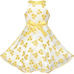 Flower Girls Dress Lace Sequins Sparkling Wedding Bridesmaid Size 5-12 Years