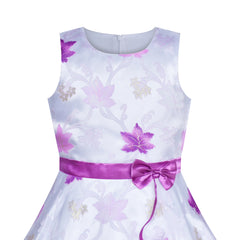 3 Layers Girls Dress flower Wave Pageant Bridesmaid Size 4-12 Years