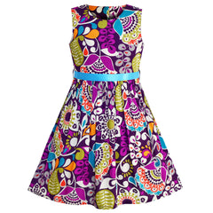 Girls Dress Flower Summer Beach Dress Size 2-12 Years