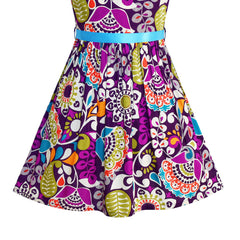 Girls Dress Flower Summer Beach Dress Size 2-12 Years