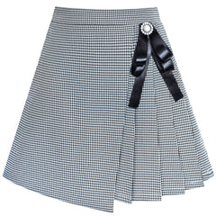 Girls Skirt Pleated Bow Tie Back School Uniform Size 6-14 Years