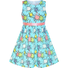 Girls Dress Flower Summer Beach Dress Size 2-12 Years
