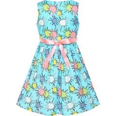 Girls Dress Flower Summer Beach Dress Size 2-12 Years