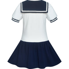 Girls Dress Sailor Cosplay School Uniform Navy Suit Size 6-14 Years
