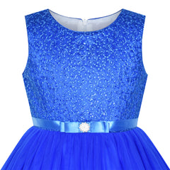 Flower Girls Dress Belted Wedding Party Bridesmaid Size 4-14 Years