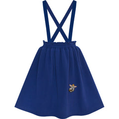 Girls Dress Suspender Pleated Mini High Waist Halloween Party Size 4-12 Years