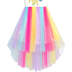 Girls Dress Hi-low Magic Wand Princess Crown Dress Up Costume Size 4-14 Years