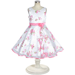 3 Layers Girls Dress flower Wave Pageant Bridesmaid Size 4-12 Years