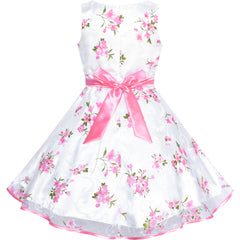 3 Layers Girls Dress flower Wave Pageant Bridesmaid Size 4-12 Years