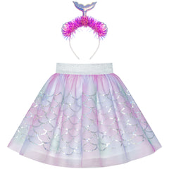 Girls Dress Easter Egg Hunter Bunny Skirt Rabbit Bunny Headband Size 2-10 Years